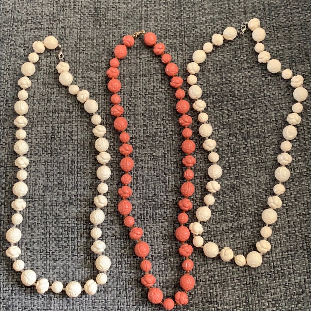 Set of three vintage style necklaces